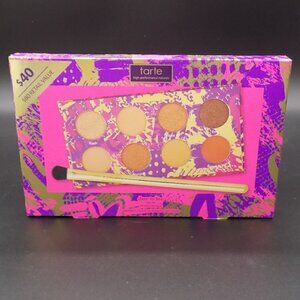 tarte Dare To Live Eight Eye Shadow Palette Set with Brush Full Size Eyeshadow